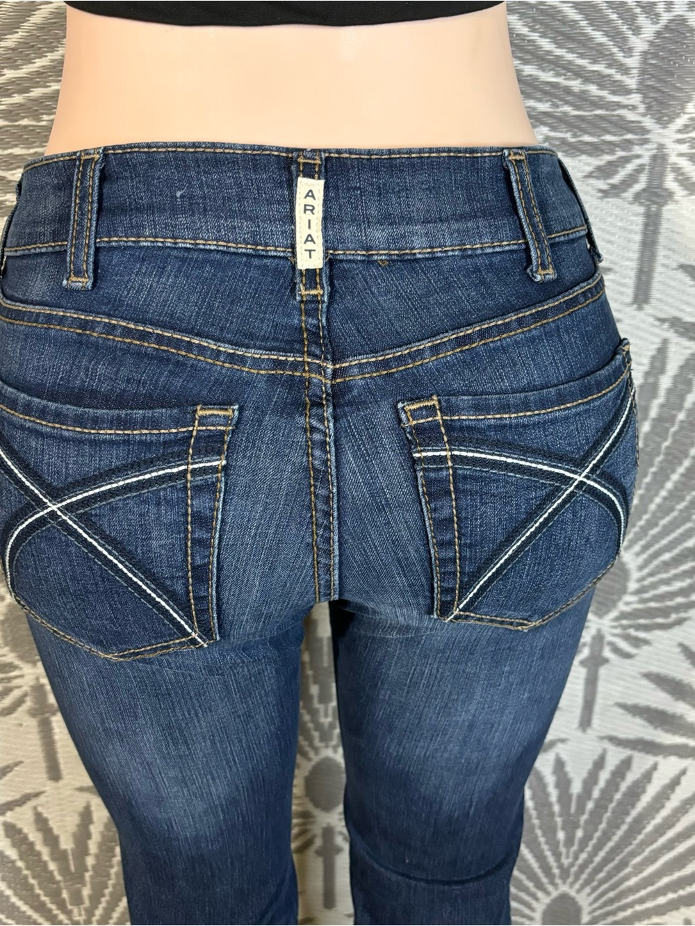 Ariat REAL Rosa Boot Jeans Dark Wash Stretch Western Denim 27S - Picture 7 of 16